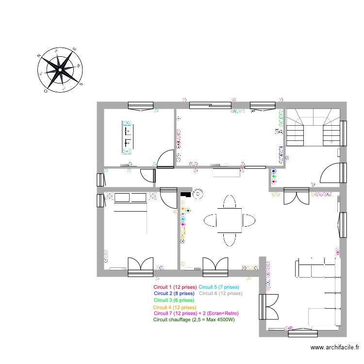 Rez de chaussé Electrique. Plan de 0 pièce et 0 m2