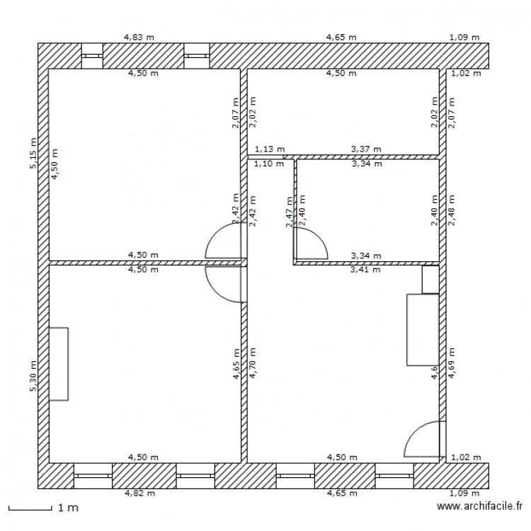 Marciac_F3_Plan_1_Mesures. Plan de 0 pièce et 0 m2