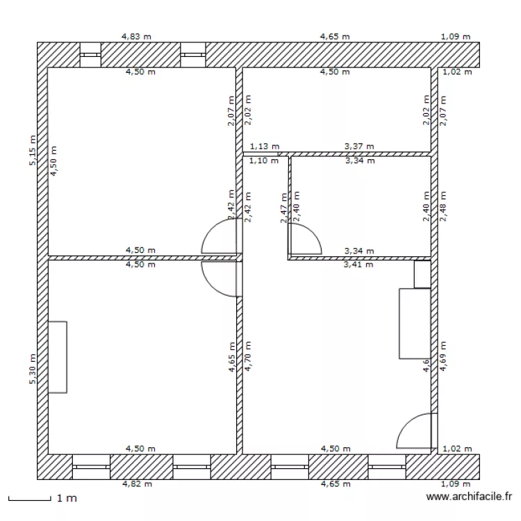 Marciac_F3_Plan_1_Mesures. Plan de 