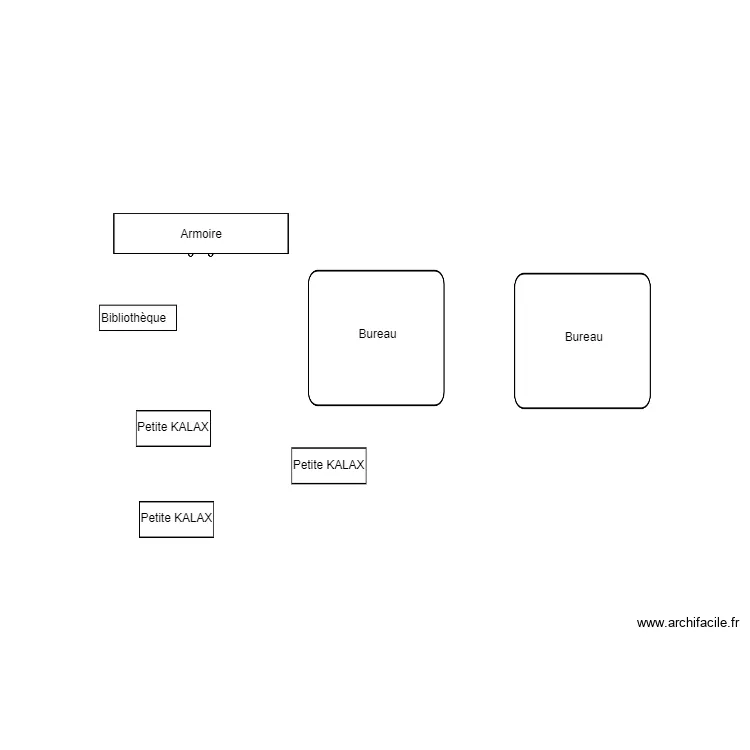 mobilier RH. Plan de mobilier RH. Plan de