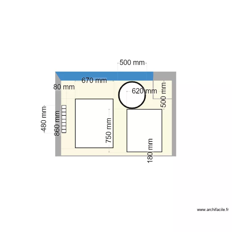 Coin chaudi&egrave;re 2. Plan de 