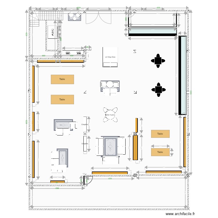 Plan Maarif RDC. Plan de 1 pièce et 530 m2