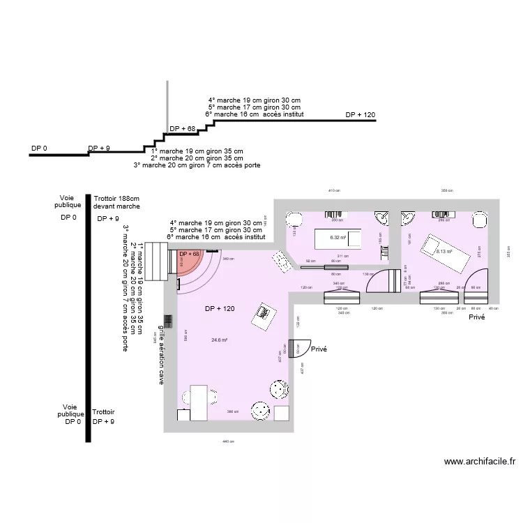 INSTITUT FLORILEGE AVANT TRAVAUX. Plan de 