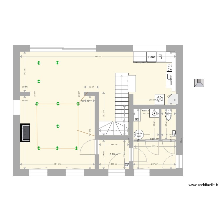 plan maison  RDC  ELECTRICITE 1. Plan de 0 pièce et 0 m2