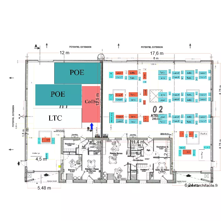 Batiment Relais Travail V5. Plan de Batiment Relais Travail V5. Plan de