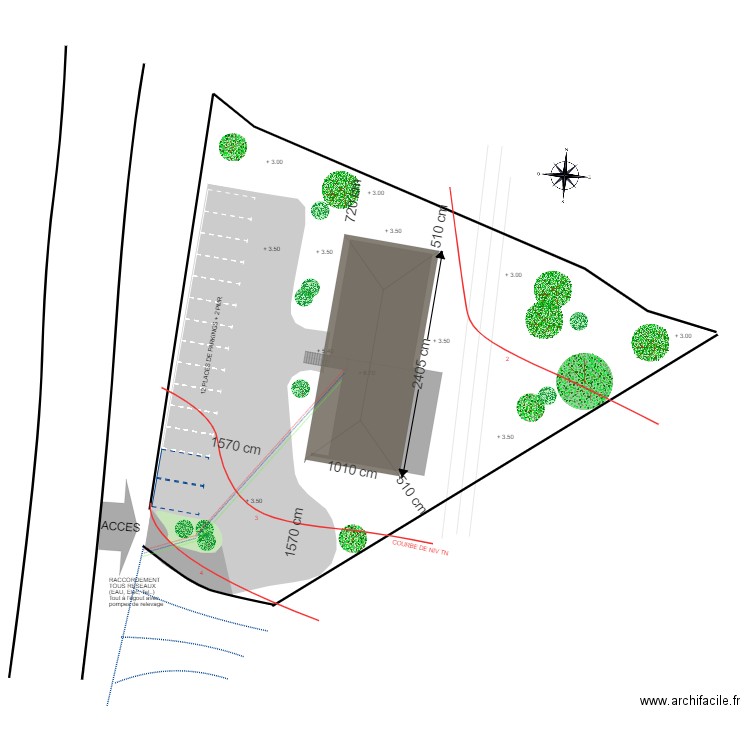 plan de masse lot 5. Plan de 0 pièce et 0 m2