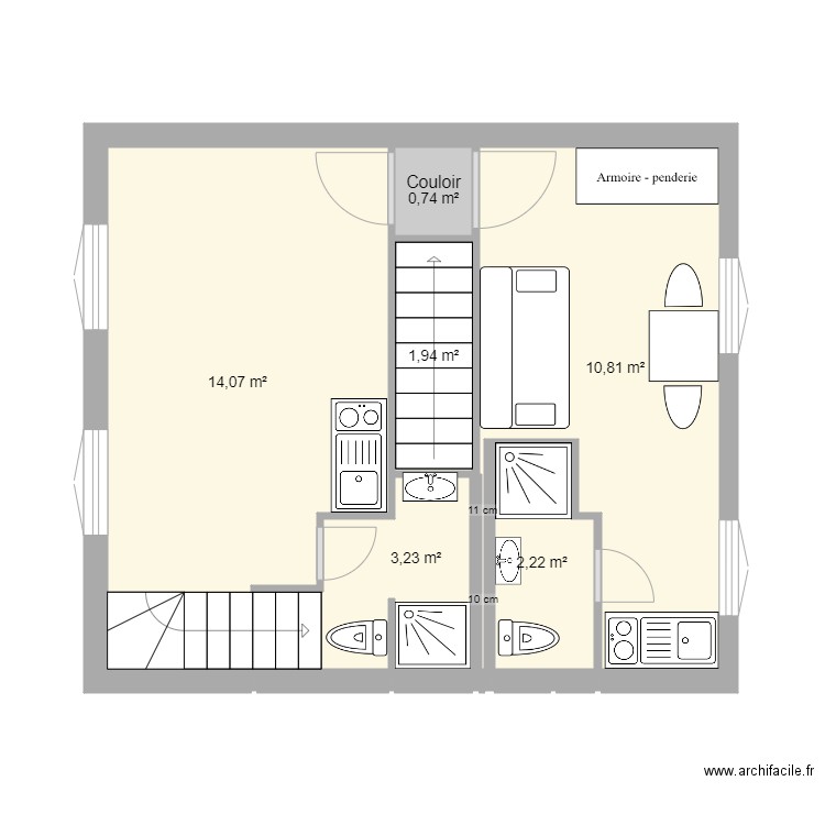 SAINT OUEN ETAGE 2 mod. Plan de 0 pièce et 0 m2