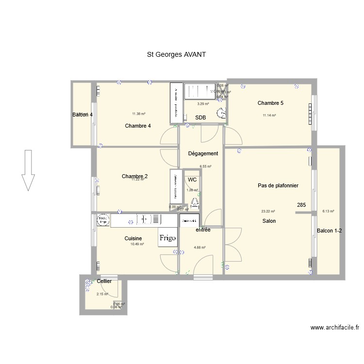 MD St Georges après V1. Plan de 0 pièce et 0 m2