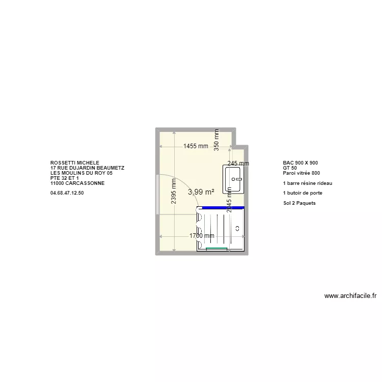 ALOGEA ROSSETTI. Plan de 