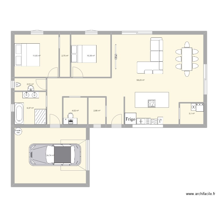 maison bouvesselog. Plan de 0 pièce et 0 m2