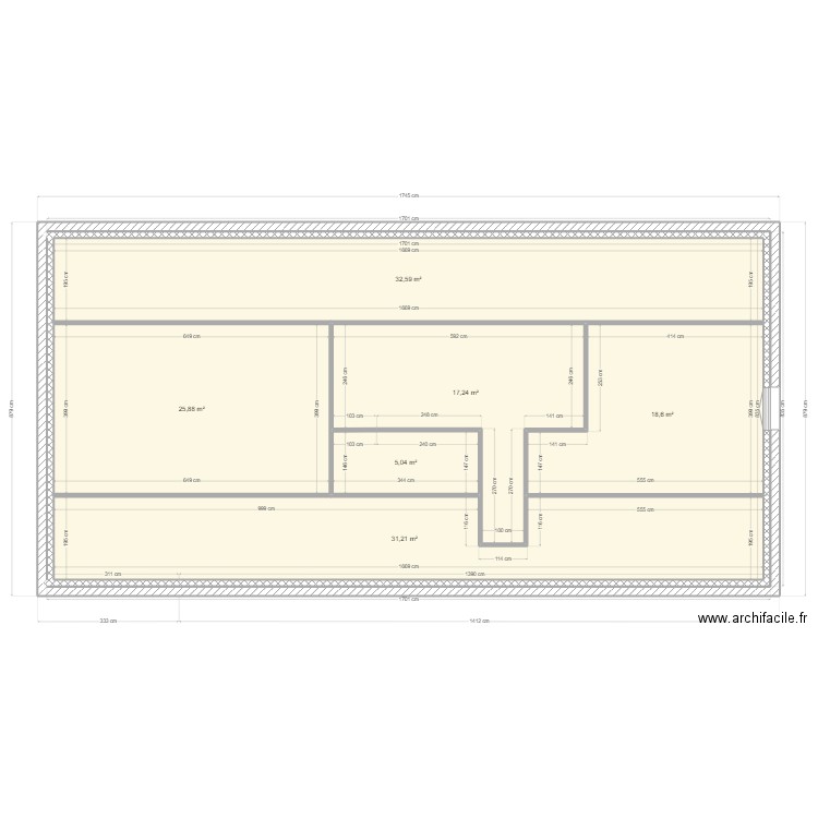 maison 3. Plan de 7 pièces et 131 m2