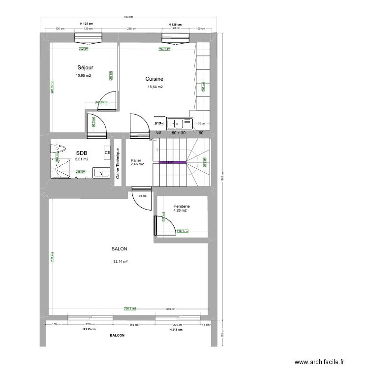 LOT B INDIVIDUELLE 1ER ETAGE 02 2023. Plan de 0 pièce et 0 m2