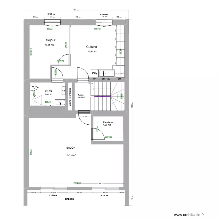 LOT B INDIVIDUELLE 1ER ETAGE 02 2023. Plan de 