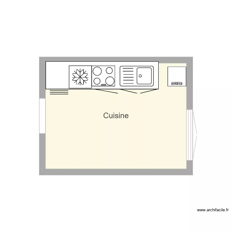 Cuisine Quai Mayaud 1er. Plan de Cuisine Quai Mayaud 1er. Plan de