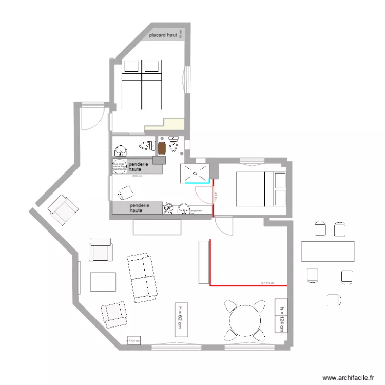 Appartement Ledru Rollin étude3. Plan de Appartement Ledru Rollin étude3. Plan de