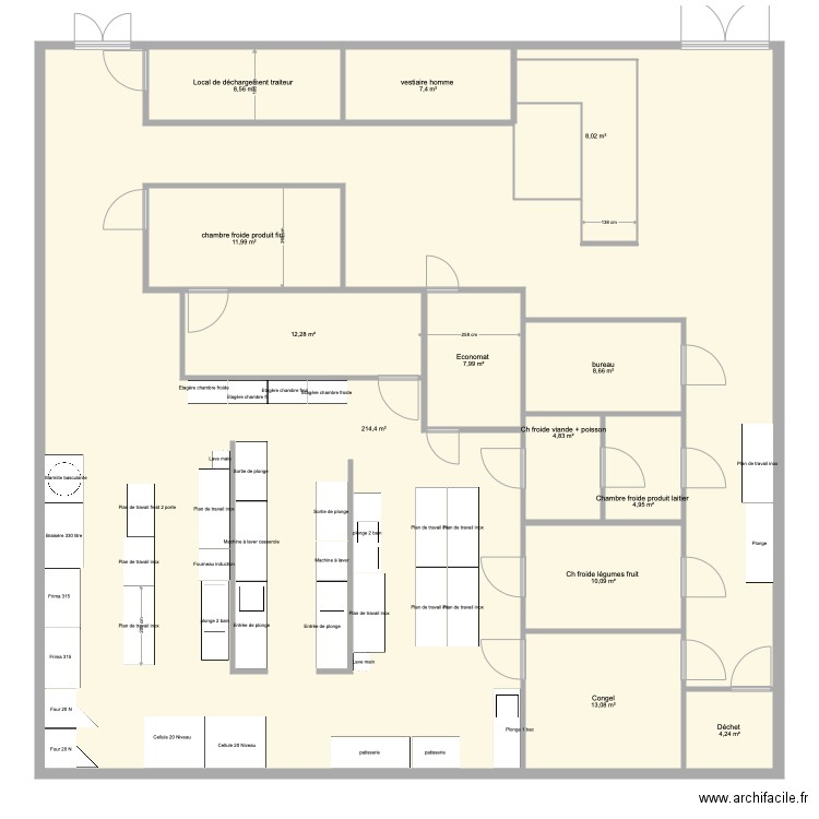 Plan base Yens Structure 13. Plan de 13 pièces et 316 m2