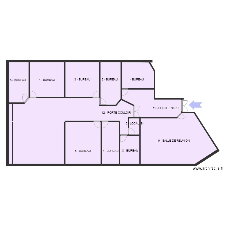 LADAPT DR 2. Plan de 27 pièces et 604 m2