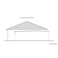 Fa&ccedil;ade sud-ouest / Existant 