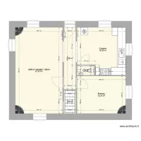 Plan RDC Sophie -  am&eacute;nag&eacute;