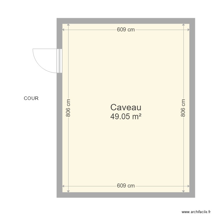 caveau. Plan de 0 pièce et 0 m2