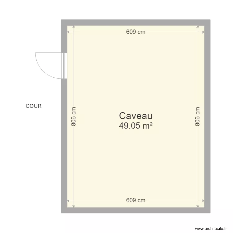 caveau. Plan de 