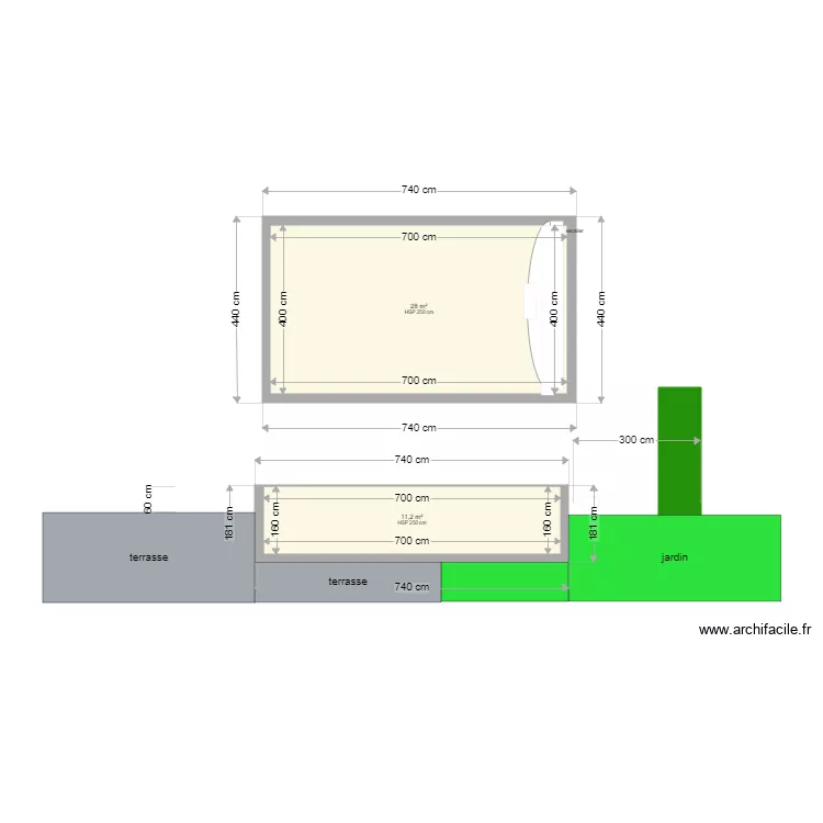 COUPE longueur PISCINE Echelle 1 100. Plan de COUPE longueur PISCINE Echelle 1 100. Plan de