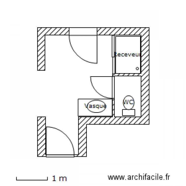 Sechet SDB. Plan de 0 pièce et 0 m2