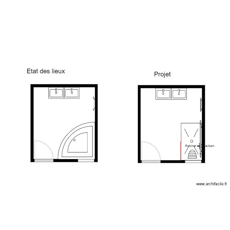 GORSSE. Plan de 2 pièces et 13 m2