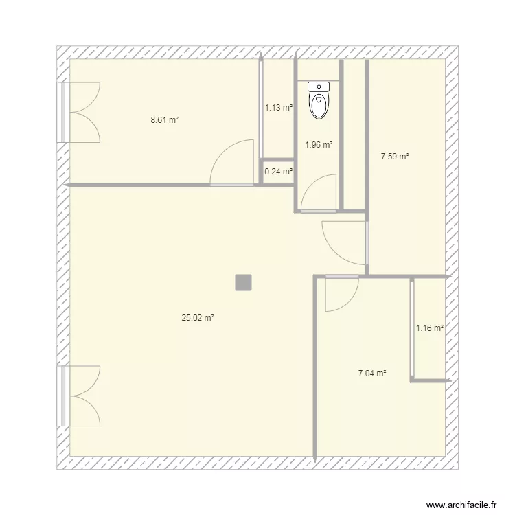 Amandine actuel. Plan de 