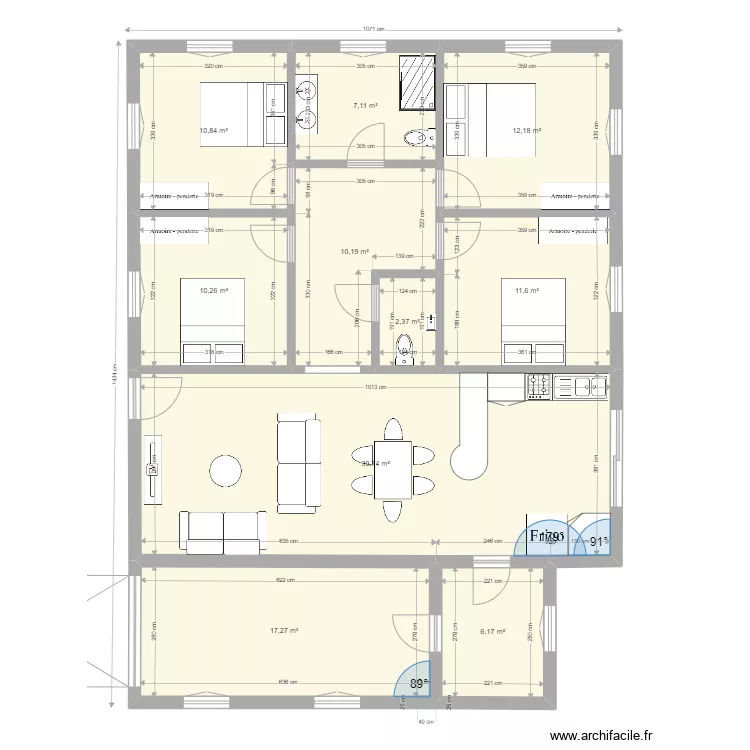 Plan Champ Maillard T4 100 m2 + 25 M2 . Plan de 