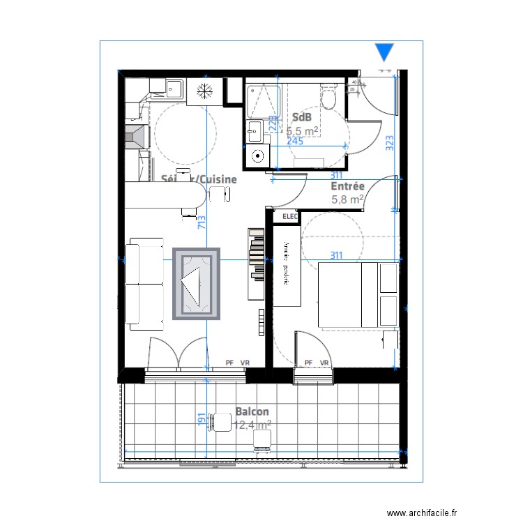 appart projet 2. Plan de 0 pièce et 0 m2
