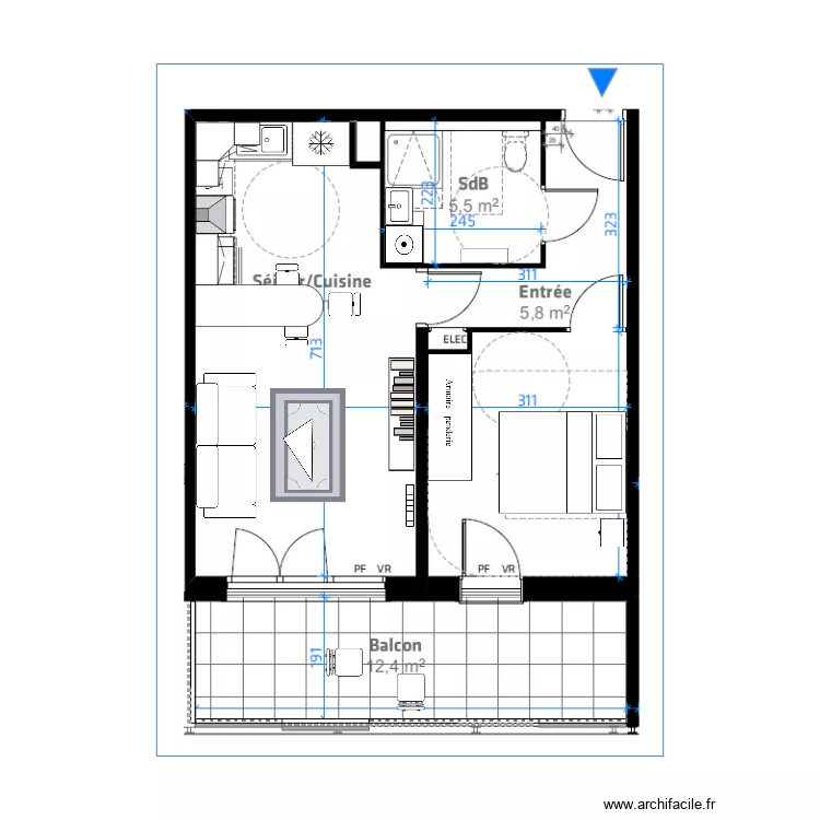 appart projet 2. Plan de 