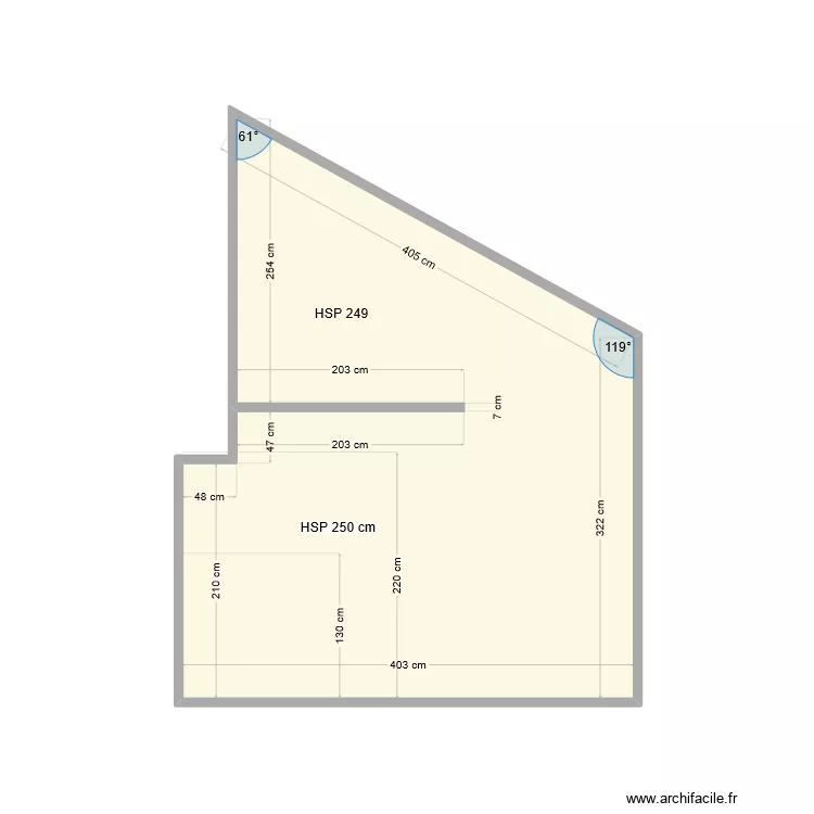 CHIRON coupe AA. Plan de 