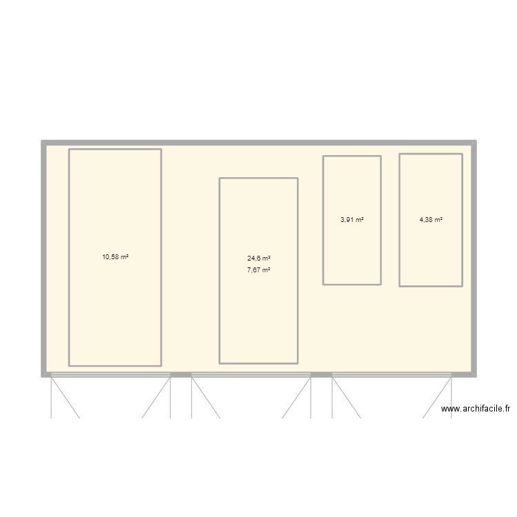 Garage. Plan de 5 pièces et 78 m2