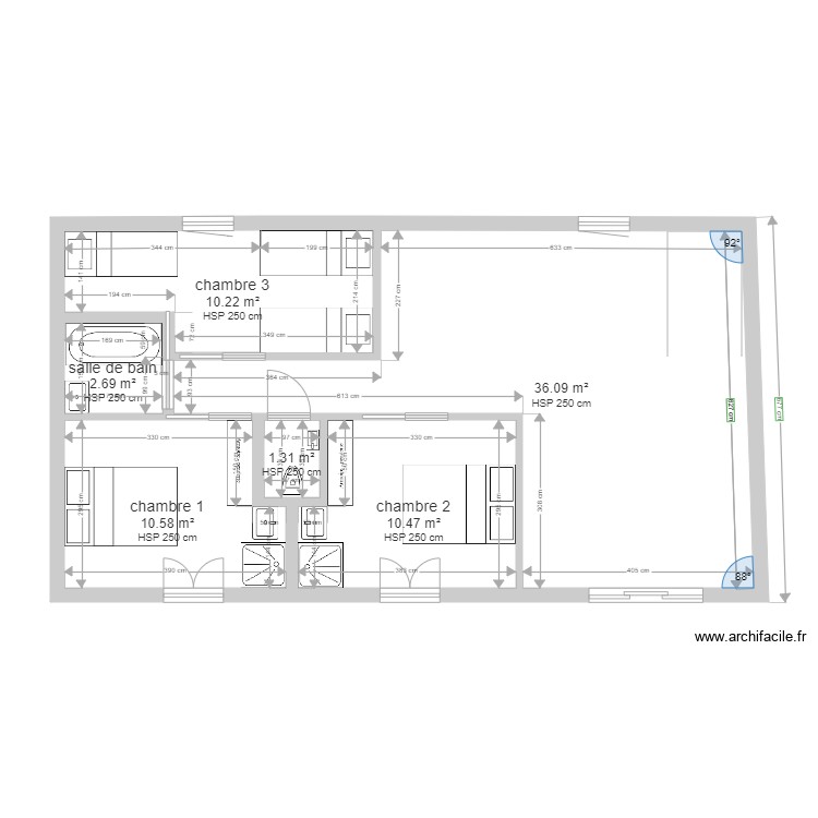 aménagement intérieur Lot 143  étage V3. Plan de 0 pièce et 0 m2