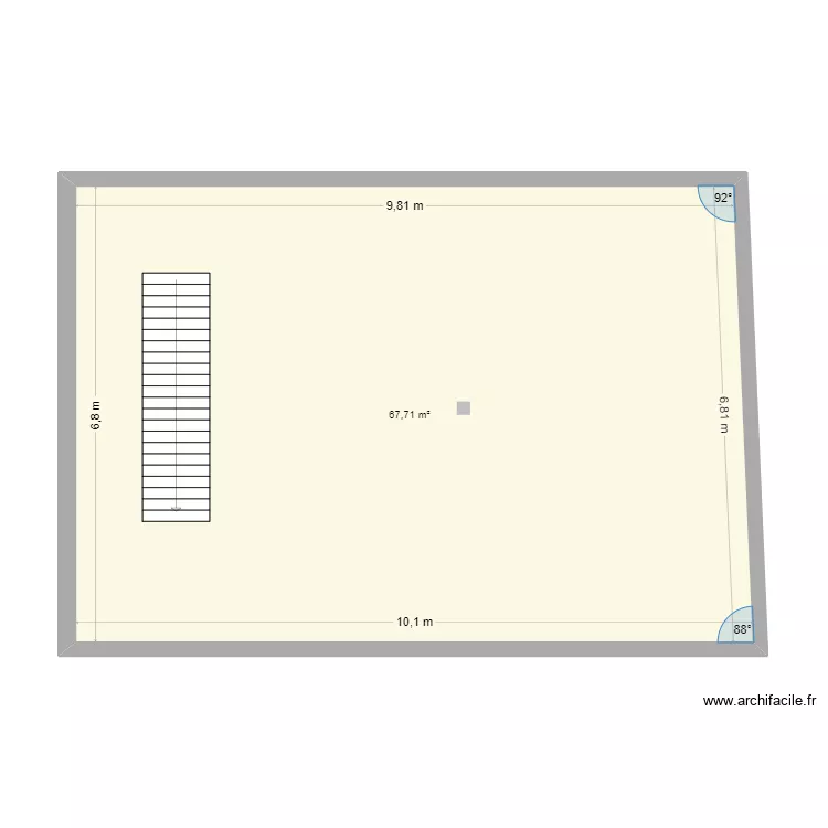 PLAN MAGASIN SEPTEMBRE. Plan de 1 Pièce et 68 m²