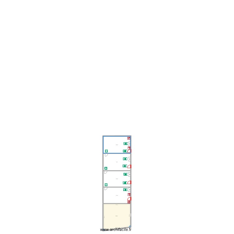 Timon david  - salle polyvalente timon david - sécurité. Plan de 5 pièces et 214 m2