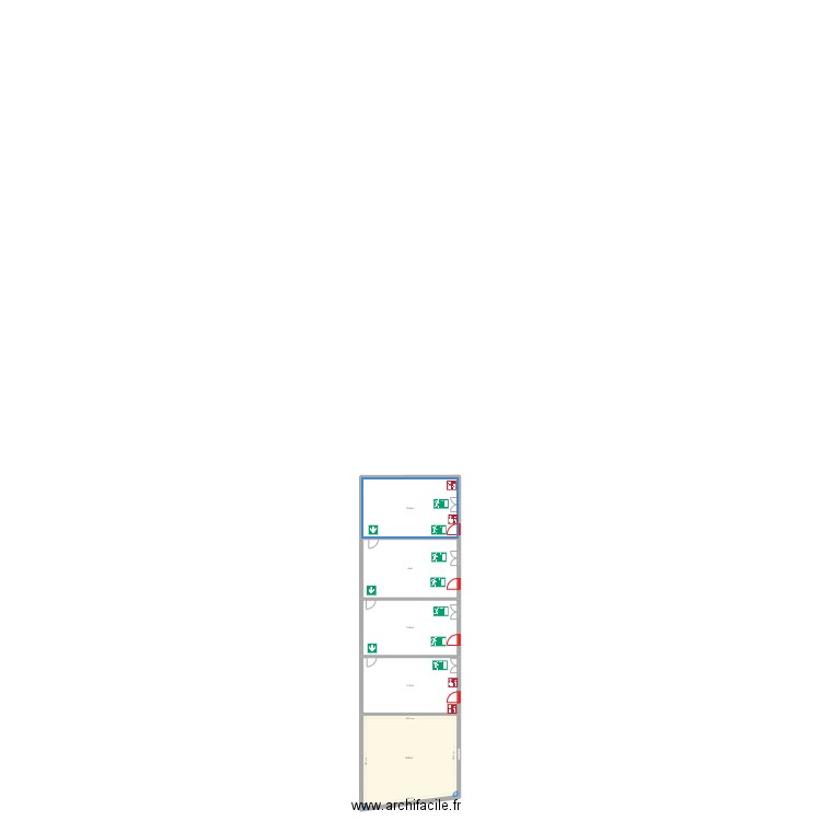 Timon david  - salle polyvalente timon david - sécurité. Plan de 1 pièce et 184 m2