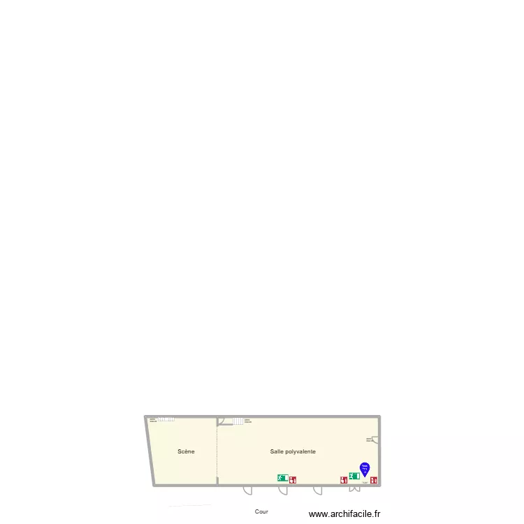 Timon david  - salle polyvalente timon david - s&eacute;curit&eacute;. Plan de 1  et 218 m²