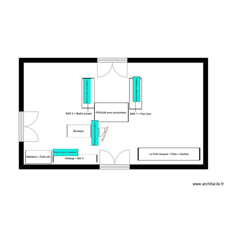Plan disposition option 1. Plan de 1 et 41 m² Plan disposition option 1. Plan de 1 et 41 m²