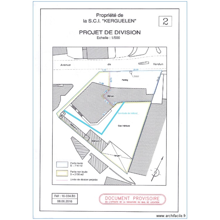 Servitude canalisations Tivoli. Plan de 0 pièce et 0 m2