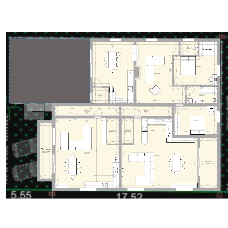 Deux-Acren VERSION 2. Plan de 39 pièces et 505 m2