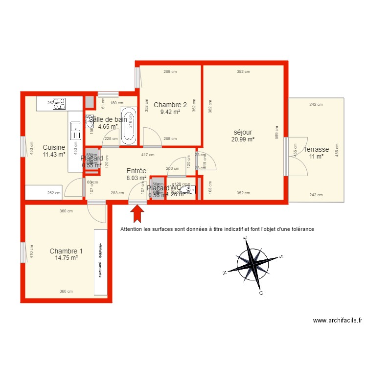 BI 6170 côté. Plan de 0 pièce et 0 m2