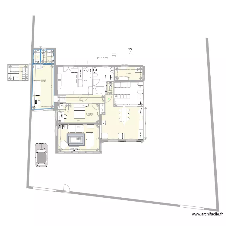 IDEE SDB Cellier. Plan de 