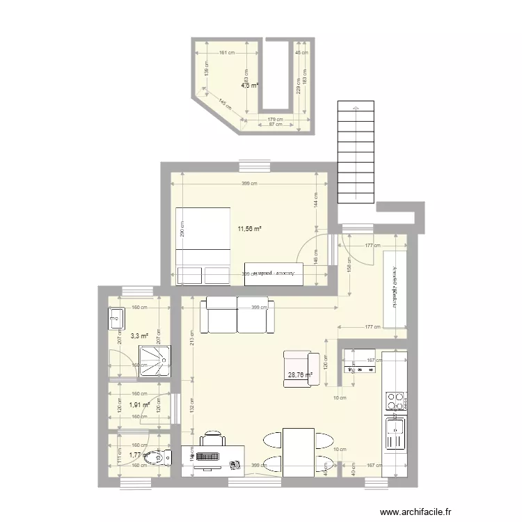 Appart VINCE. Plan de 