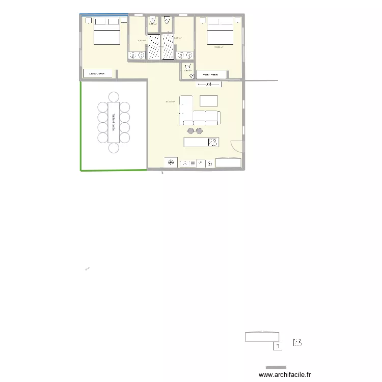 maisonpresque finifini. Plan de 