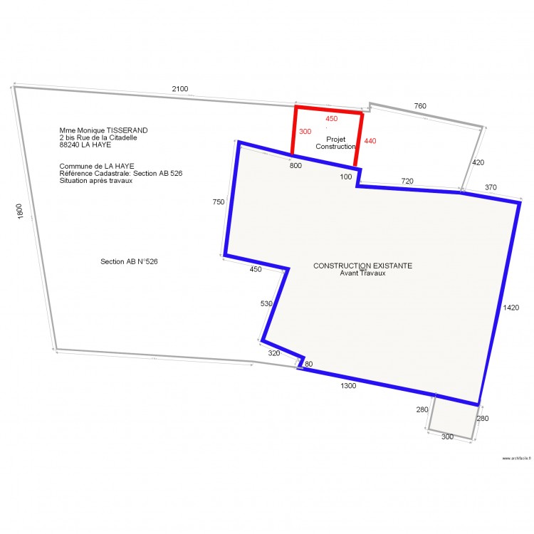 Plan Masse Déclaration Travaux 2. Plan de 0 pièce et 0 m2