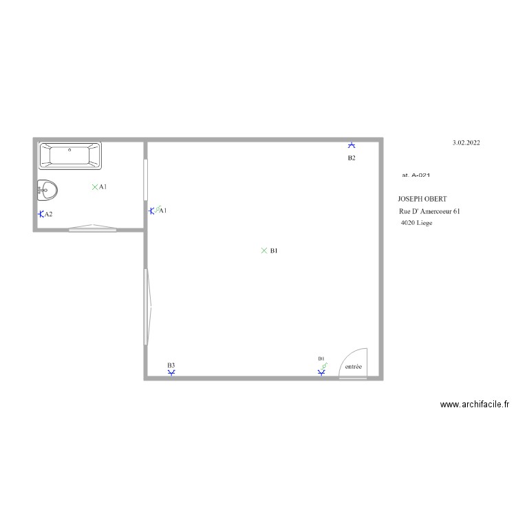 dom c021. Plan de 0 pièce et 0 m2