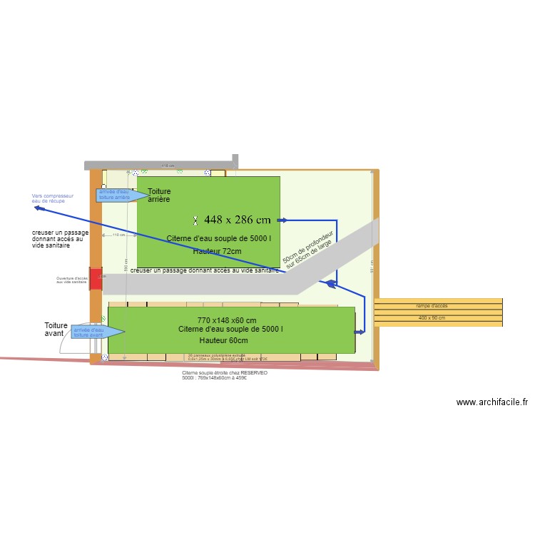  terrasse citerne eau 03. Plan de 0 pièce et 0 m2