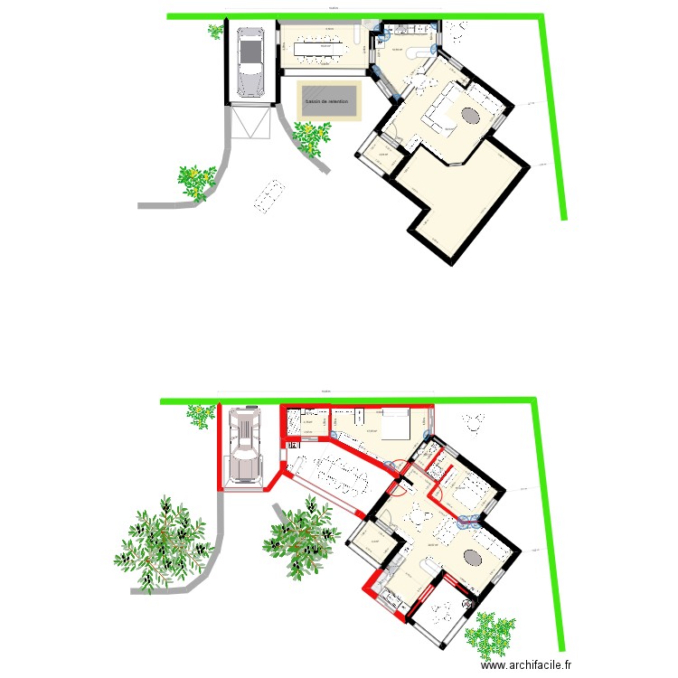 283 principale. Plan de 10 pièces et 170 m2